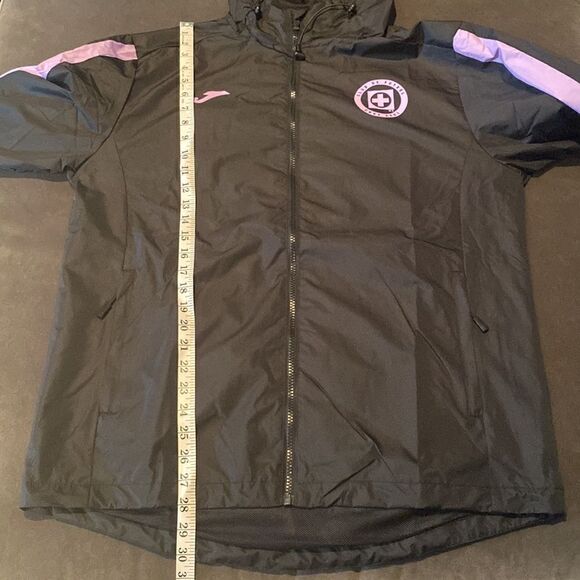 Joma Cruz Azul All Weather Training Jacket Full Zip Hooded Size M Black NWT - Picture 7 of 11